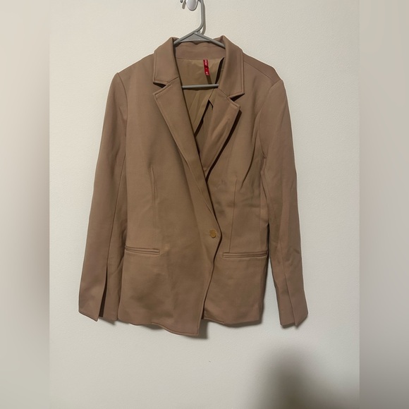 SPANX Perfect Asymmetrical Tailored BLAZER In Color Toffee 20773R size XL - Picture 2 of 9